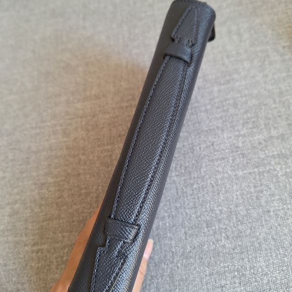 NWT Coach F23334 Crossgrain Leather Double Zip Travel Wallet Midnight - Picture 4 of 11